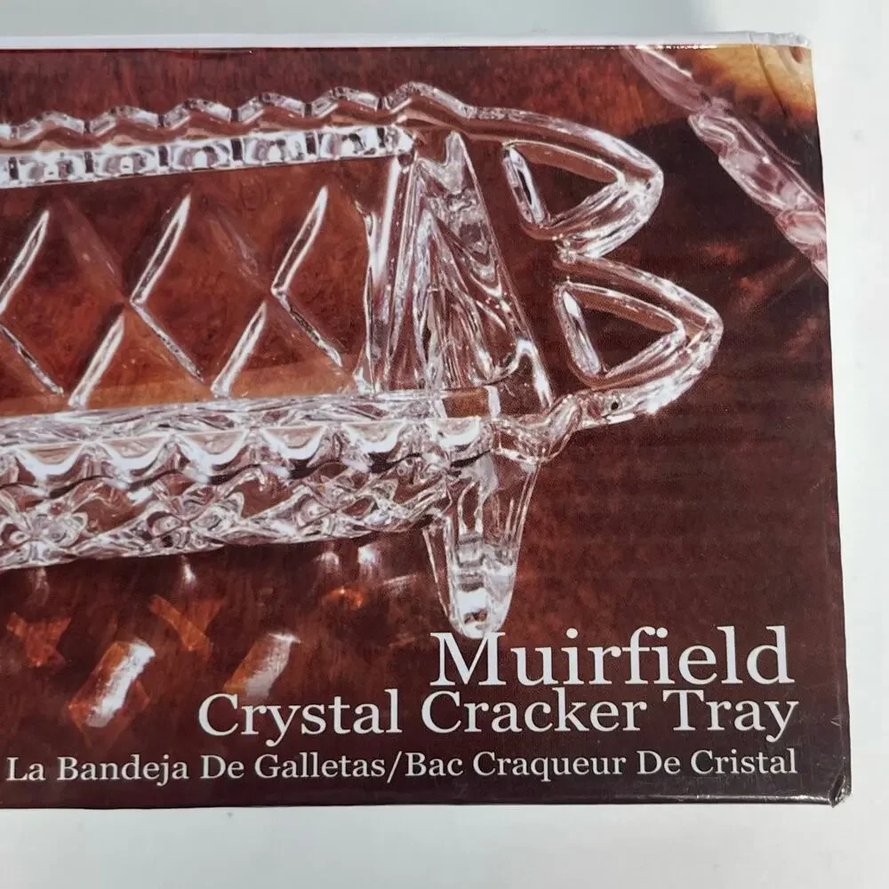 Crystal Clear Muirfield Crystal Cracker Tray New